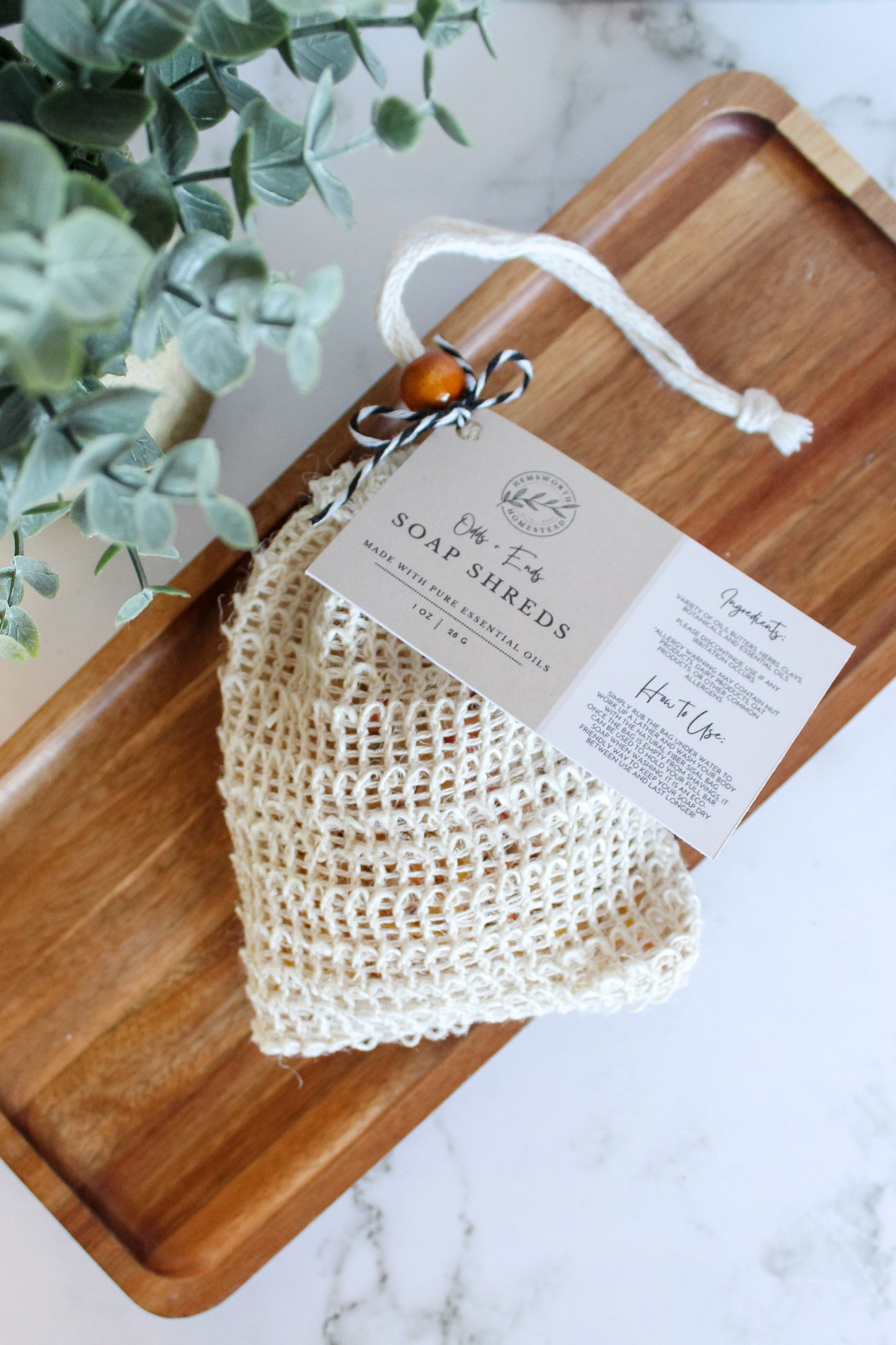 Odds + Ends Soap Shreds | w/ Eco-Friendly Sisal Soap Saver Bag