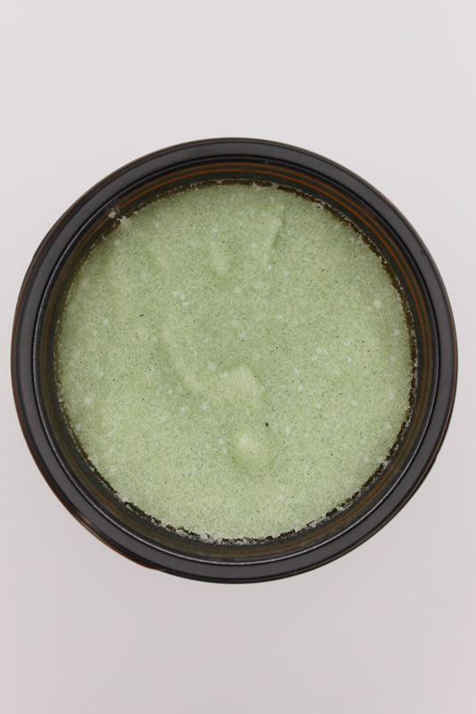 Awaken Body Scrub, a natural exfoliating sugar scrub with bergamot and eucalyptus