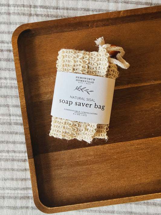 Natural Sisal Soap Saver Bag