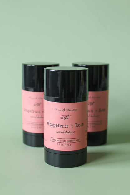 Grapefruit + Rose Natural Deodorant