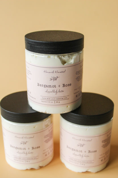 Bergamot + Rose Whipped Body Butter