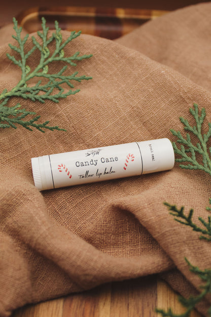 Candy Cane Tallow Lip Balm