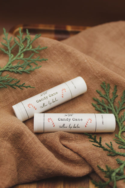 Candy Cane Tallow Lip Balm