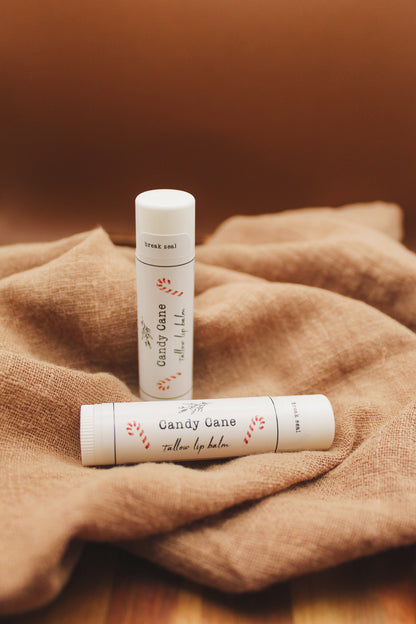 Candy Cane Tallow Lip Balm