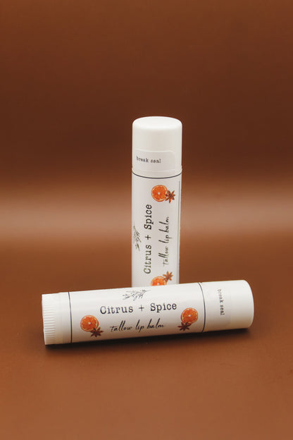 Citrus + Spice Tallow Lip Balm