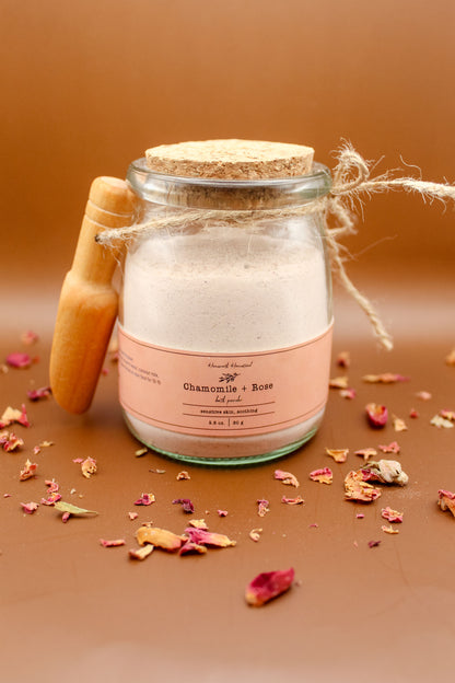 Chamomile + Rose Bath Powder