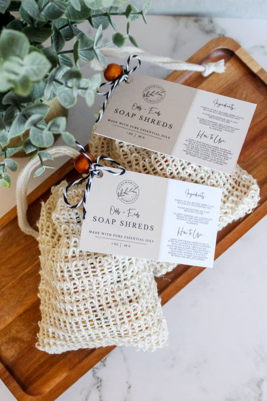 Odds + Ends Soap Shreds | w/ Eco-Friendly Sisal Soap Saver Bag