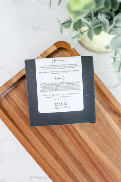 Charcoal + Lavender Shampoo Bar | Clarifying