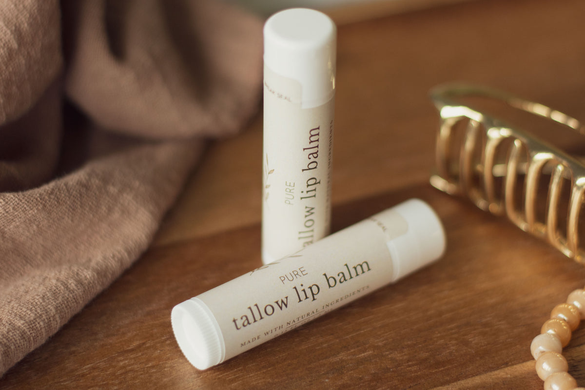 Tallow Lip Balm | Grass-Fed Balm for Dry Lips, 7 Scents