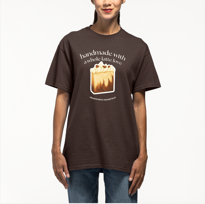 Handmade with a Whole Latte Love Short-Sleeve Tee