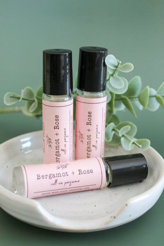 Bergamot + Rose Roll-On Perfume
